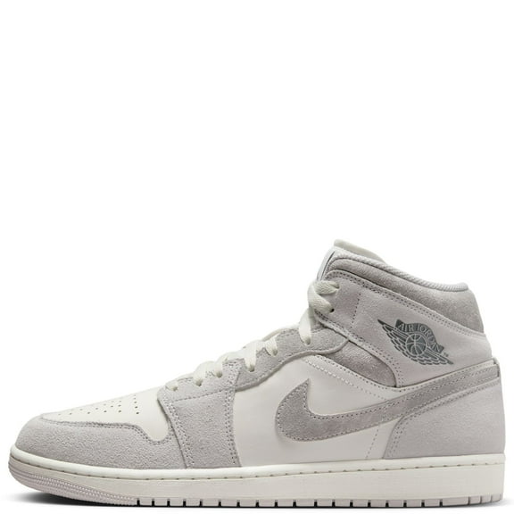 Men's Jordan 1 Mid SE Neutral Grey/Smoke Grey-Sail (FQ7720 002) - 12