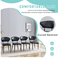 thumbnail image 6 of Black Minimalist Ergonomic Dining Chair, With A Curved Backrest For Comfortable Design,Unlocking A Comfortable And Minimalist New Sitting Posture. A Pack Of 4.Available In Black And White., 6 of 12