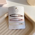 thumbnail image 2 of 3 Pcs/set Children Frosted Simplicity Hairpins For Girls Star Oval Triangle Square Hair Clips For Kids Snap Hair Clips Hairpins, 2 of 5