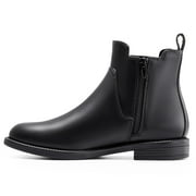 HARVEST LAND Women Chelsea Boots Black Ankle Boots Fashion Soft Flat Booties for Female Size 8