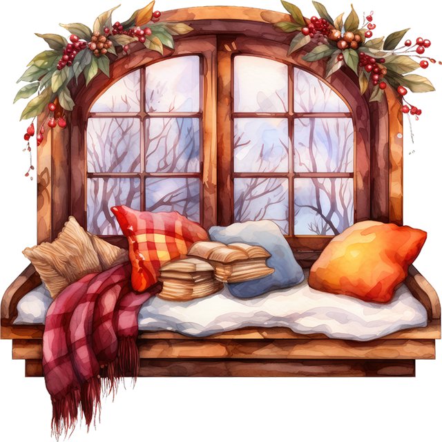 5D DIY Taladro Diamante Pintura Invierno Ventana Kit Del 30x30cm