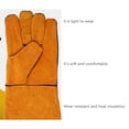 thumbnail image 3 of Yellow Leather Welding Gloves, 33cm/13inch, 3 of 7