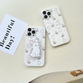 thumbnail image 2 of Cream White Floral Bunny Phone Case for iPhone 13 Pro, Cute Korea 3D Rabbit Tulip Flower Cartoon Case with Rabbit Hold Stand for Women Girls, 2 of 12