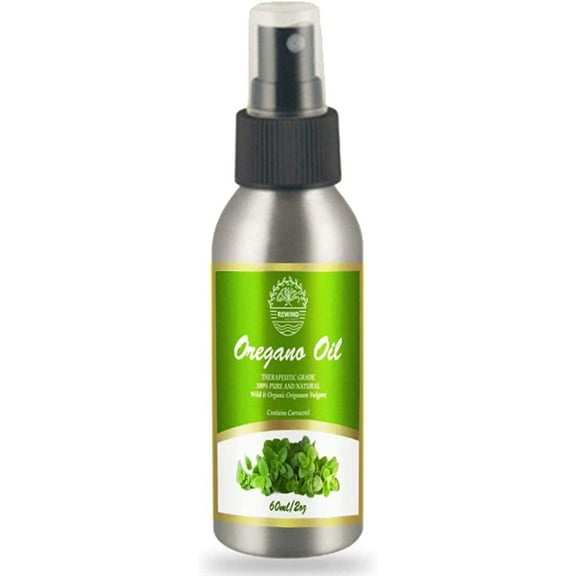 Essential Oil of Oregano -  Non GMO, Oregano Oil - Best Carvacrol Oregano Extract - New Atomizer 2Oz Large 100% Pure Undiluted, 60ml
