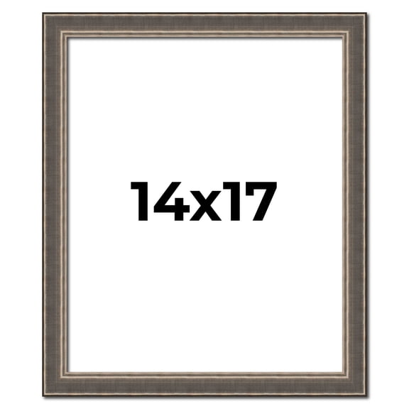 14x17 Frame Silver Real Wood Picture Frame Width 1.25 Inches | Interior Frame Depth 0.5 Inches |
