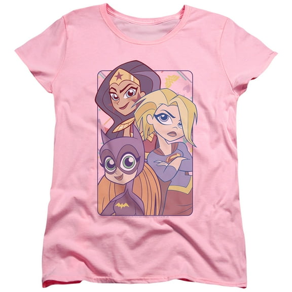 Dc Superhero Girls/Dont Box Us In S/S Women'S T-Shirt-Pink