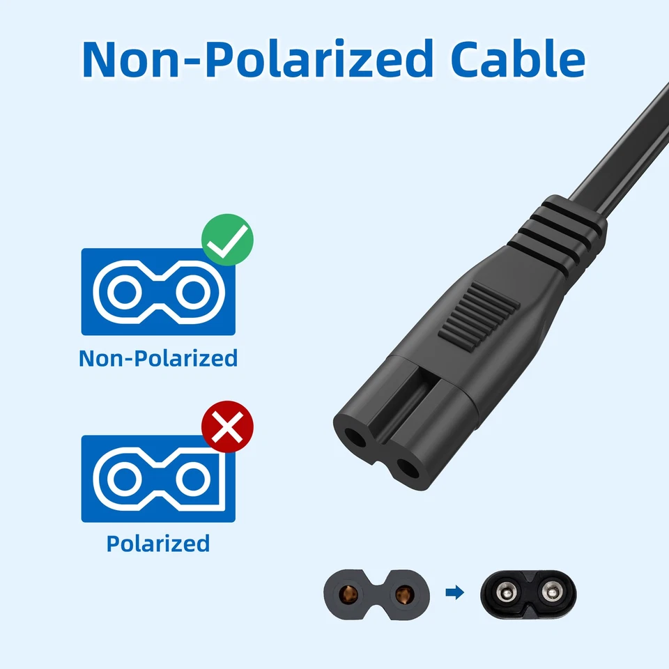 AC Power Cord for JBL PartyBox 100 200 300 310 710 1000 Portable Party Speaker