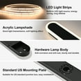 thumbnail image 6 of Melucee 2 Pack 48inch Long Oval Outdoor Modern LED Wall Light, 3000K-6000K Dimmable Outdoor Wall Sconces Waterproof Wall Mount Lighting Fixture Rectangular Black Wall Lights for Porch Garage, 6 of 7
