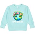 thumbnail image 2 of Inktastic Happy Earth Day Flowered Toddler Sweatshirt, 2 of 4