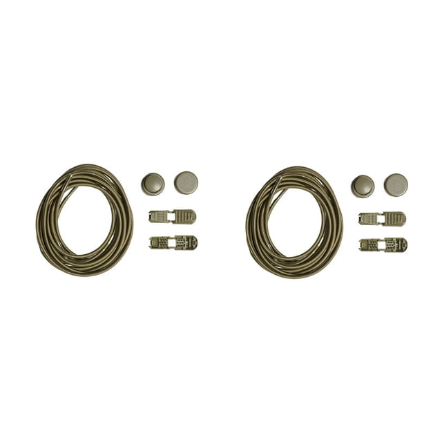 tredstone 2pairs Solid Shoelaces With Durable Spring Buckle For Shoes Durable And Stylish Spring Buckle Can Dark green