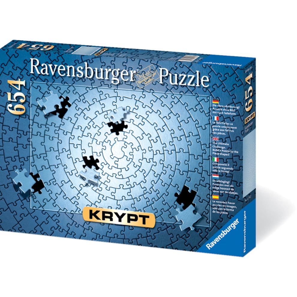 New Ravensburger Krypt Silver 654 Piece Blank Jigsaw Puzzle Challenge 