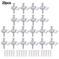 thumbnail image 1 of CHUANK 20 Pcs Mirror Holder Clips Glass Retainer Clips Kit Mirror Hanging Kit(Building & Hardware), 1 of 7
