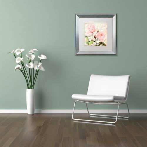 Trademark Fine Art "Florabella III" Canvas Art by Color Bakery White Matte, Silver Frame