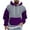 Purple, variant on AnuYalue Men's Big and Tall Plaid Graphic Hoodie Casual Long Sleeve Hooded Sweatshirts Outdoor Athletic Pullover Oversize Color Block Hoodies