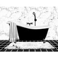 thumbnail image 2 of Knutsen, Conrad 14x12 White Modern Wood Framed Museum Art Print Titled - Modern Bath I, 2 of 4