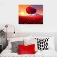 thumbnail image 4 of Creowell Tree of Life Wall Art Canvas Prints Natural Landscape Pictures Home Decor Red Heart Tree Paintings for Living Room Bedroom Kitchen Decorations Framed Artwork Easy Hanging 20x16 in/16x12 in, 4 of 4