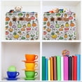 thumbnail image 6 of Yayeee Canvas Storage Basket with Handles for Shelves Fabric Bins Closet Organizer, Cute Vegetables, 6 of 8