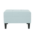 thumbnail image 7 of Kamil Elegant Fabric Ottoman with Plush Cushion & Durable Birch Wood Legs, Light Sky, 7 of 7