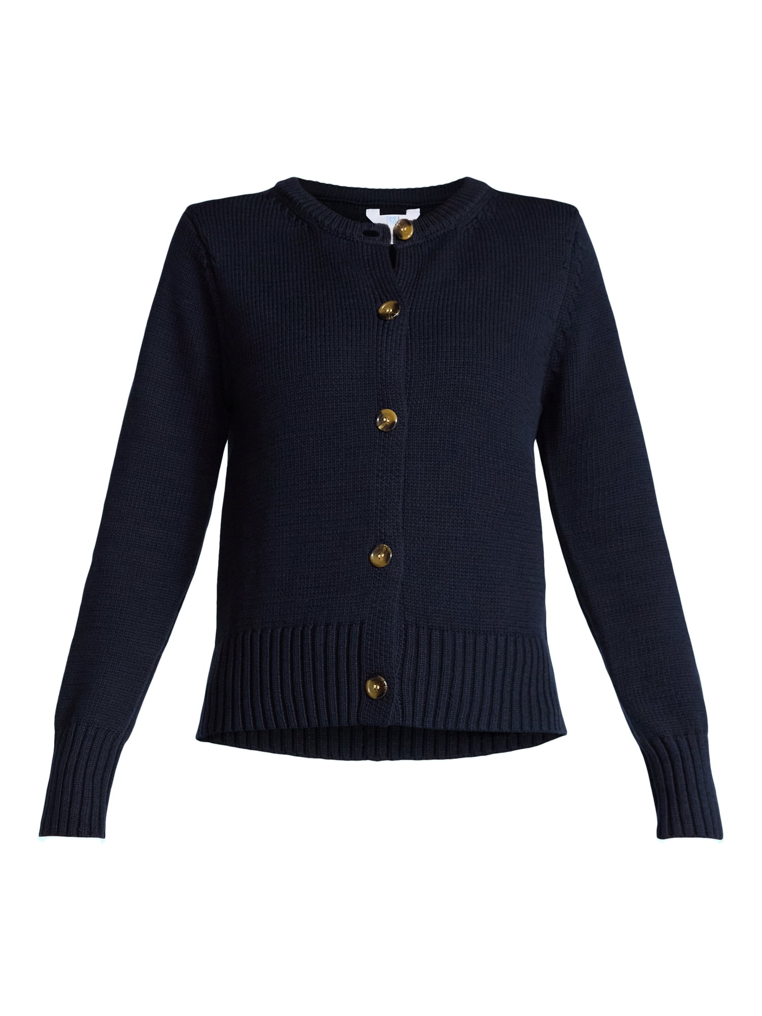 Time and Tru Women's Button Front Cardigan Sweater, Midweight, Sizes XS-XXXL