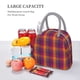 thumbnail image 5 of Balery Orange and Purple Plaid Bolsa de Almuerzo para Mujeres, Caja de Almuerzo, Bolsa de Almuerzo Pequeña Impermeable, Tote de Almuerzo Reutilizable con Gran Capacidad, 5 of 6