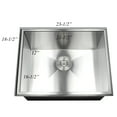 thumbnail image 2 of 23-inch 16 Gauge Stainless Steel Single Bowl Topmount Drop-in Zero Radius Kitchen Bar Island Laundry Utility Sink, 2 of 5