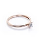 thumbnail image 4 of JeenMata Anillo Solitario para Mano Derecha con Moissanita de Corte Princesa de 0,5 Quilates y 4 Puntas con Certificación Chapado en Oro Rosa de 18 K sobre Plata, 4 of 7