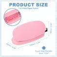 thumbnail image 2 of Uxcell 1/4" 2 Hole Paper Punch, Metal Hole Puncher 10 Sheet Punch Capacity Frosted Surface Manual Loose Leaf Hole Punch for Office and Home Supplies, Pink, 2 of 6