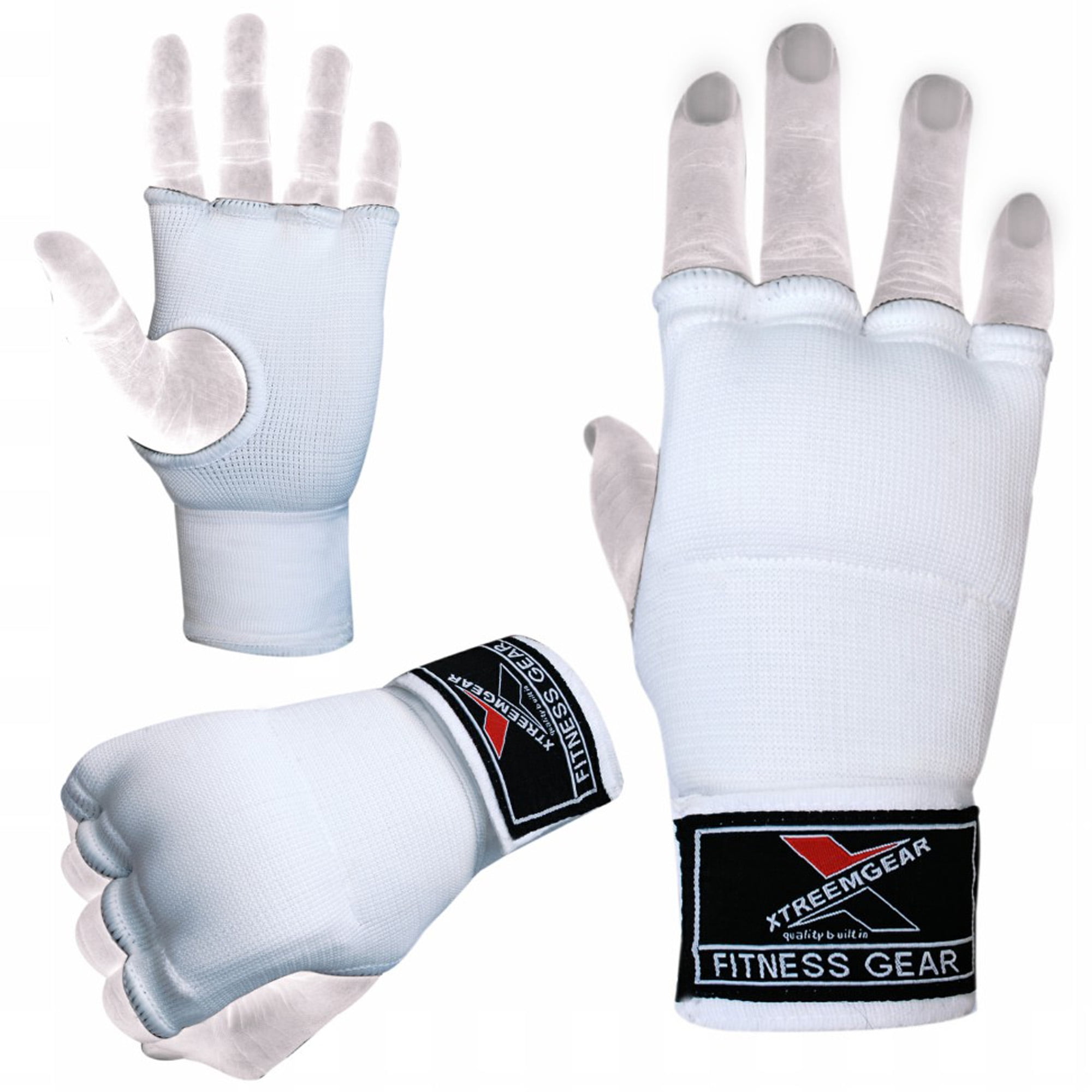 MRX INNER GLOVES FIST PROTECTIVE HAND WRAPS MUAY THAI BOXING MARTIAL ARTS WHITE 