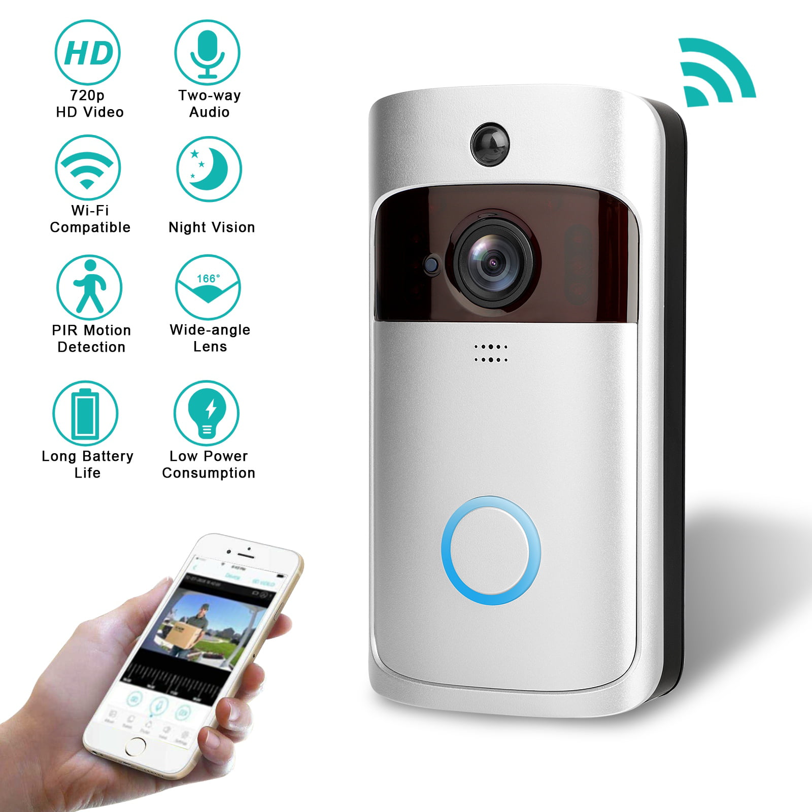 Hardware Doorbell Video Camera Screw Pack Screwdriver Apartments Wireless