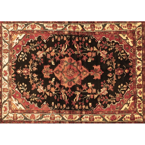 Ahgly Company Indoor Rectangle Persian Brown Traditional Area Rugs, 5' x 8'