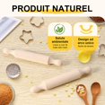 thumbnail image 4 of Wooden Mini Rolling Pin 6 Inches Long Kitchen Baking Rolling Pin Small Wood Dough Roller For Children Fondant Pasta, 4 of 5