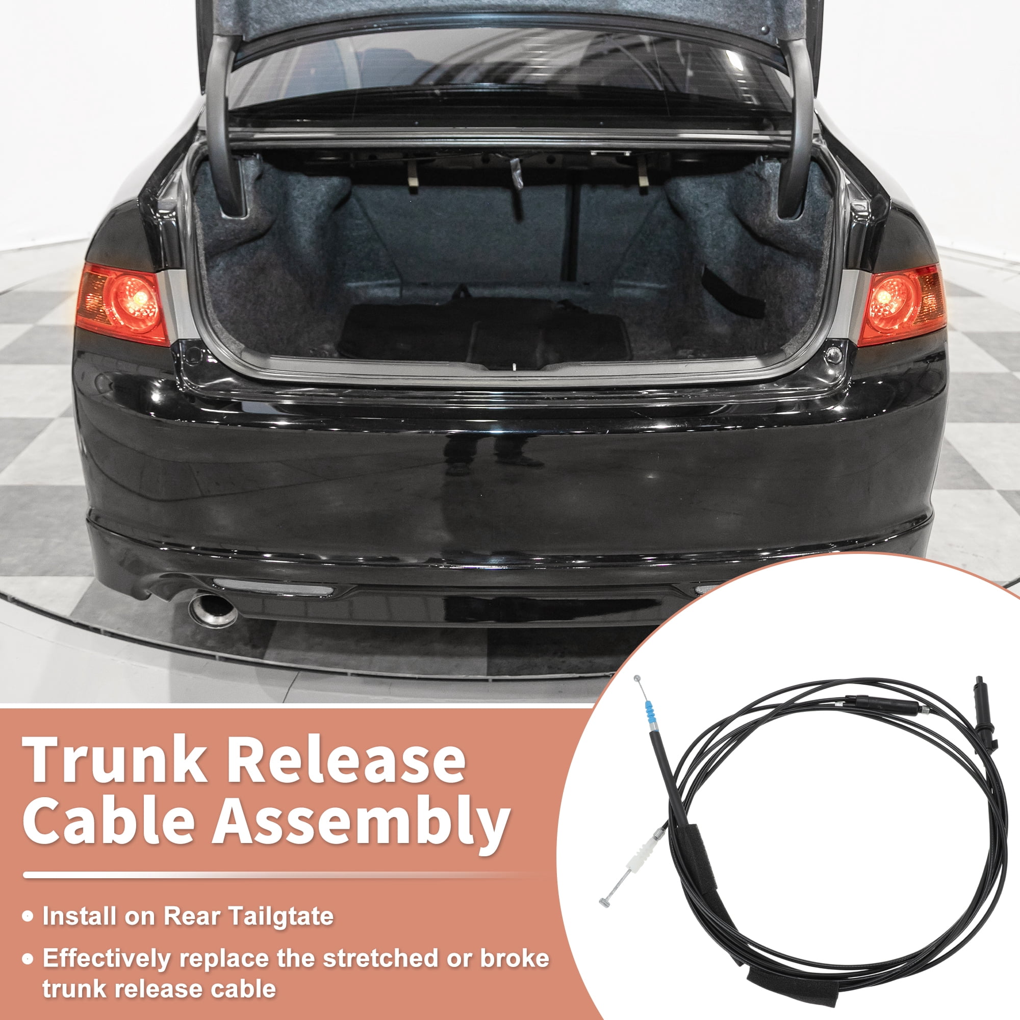 Unique Bargains Fuel Filler Door and Trunk Lid Release Cable for Honda Accord 2013-2017