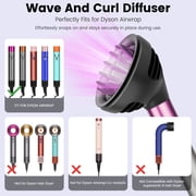 AFDD Wave Curl Diffuser Attachment compatible with Dyson Airwrap HS01 HS05 HS08 Upgraded Hair Diffuser Nozzle Dome and Diffuse Modes to Dryer Faster and Define Curls Hair