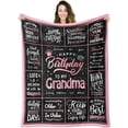 thumbnail image 1 of LHSHID Flannel Throw Blanket Grandma Color Birthday Gift for Grandma 30"x40", 1 of 6