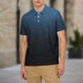 thumbnail image 4 of Yigetop Men's Slim Fit Henley Shirts Short Sleeve Crewneck T-Shirt Gym Workout Athletic Shirt Tees with Button Casual Summer Beach Vacation Shirts Short Sleeve Tops, Dark Blue, Xl, 4 of 6