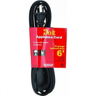 0290 - Woods Small Appliance Power Cord, 6 foot, for Deep Fryers