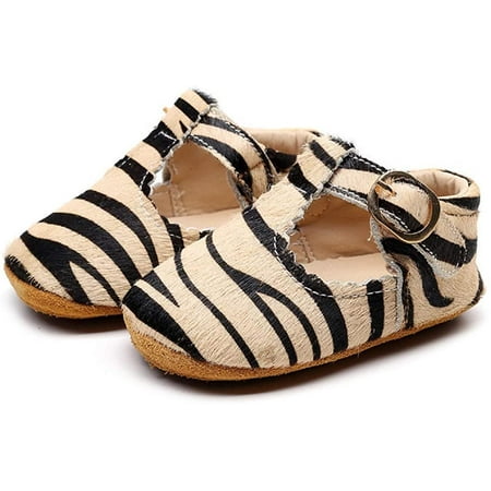 

Leather Leopard Baby Shoes Hard Sole T-Strap Boys Girls Moccasins for Infants Babies Toddlers
