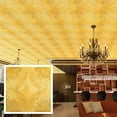thumbnail image 2 of Artistic 3D ceiling tile suspended ceiling panels for Restaurant PL81 Golden 10Pcs/pack, 2 of 10