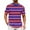 Hot Pink, variant on Big and Tall Shirts for Men European Color Blocked Striped Navy Sailor Striped Men Casual Loose Comfortable Trendy Summer Beach Round Neck Short Sleeved T Shirt Mens V Neck T Shirts Thick Pack M