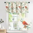 thumbnail image 2 of Branch and Birds Print Curtains Valances for Windows Porch, Thermal Insulated Rod Pocket Green Spring Style Small Curtains and Drapes for Kids'' Room, One Panel, 52 x 18, 2 of 6