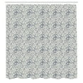 thumbnail image 2 of Ambesonne Botanical Shower Curtain, Modern Meadow Herbs Twigs, 69"Wx75"L, Ivory Navy Blue, 2 of 4