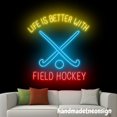 thumbnail image 4 of Handmadetneonsign Life Is Better With Field Hockey Neon Sign, Sport Led Light, Hockey Wall Art 67687, 4 of 5