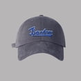 thumbnail image 2 of LiuXxxx Spring Summer Wide Brim Embroidered Letter Soft Top Hat Sun Fashionable Unisex Baseball Cap Grey, 2 of 4