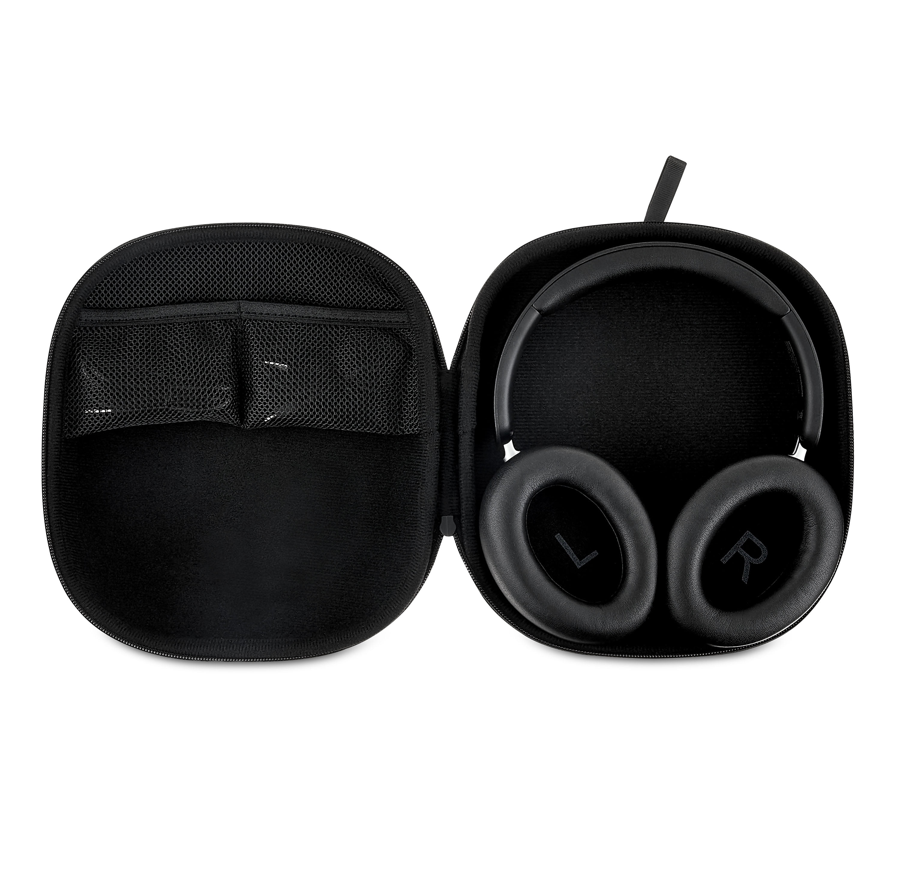 onn Wireless Over-Ear Bluetooth Headphones with Active Noise Cancelling, Black