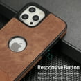 thumbnail image 2 of Allytech Slim Back Cover for Apple iPhone 13, Vintage PU Leather Anti-Sctratch Bumper Shockproof Protective Phone Case for iPhone 13 - Brown, 2 of 7