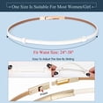 thumbnail image 4 of Ceintures Fines en Cuir Verni pour Femmes pour Robes Mode, Ceinture de Taille Fine Ajustable avec Boucle en Alliage Doré, 4 of 6