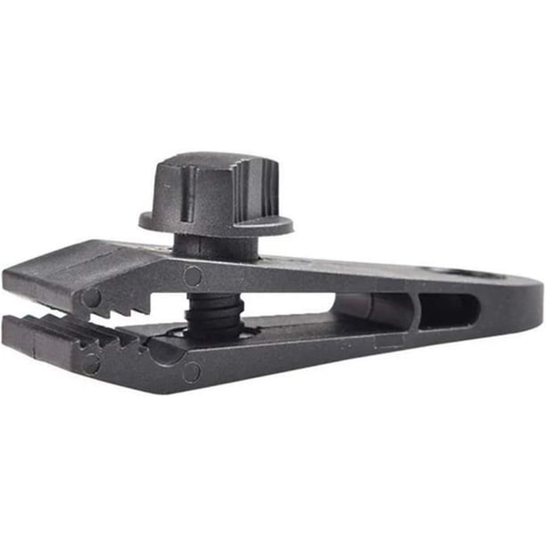 Paquete de 6 clips para tienda de campaña, cuerda resistente al viento atada para lonas de jardín, clips para tienda de campaña