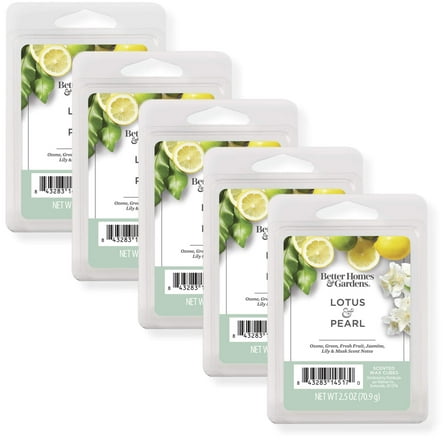 Lotus & Pearl Scented Wax Melts, Better Homes & Gardens, 2.5 oz (5-Pack)