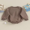 thumbnail image 4 of Combinaison pour Bébé Garçon Fille en Molleton, Chandail à Col Rond, Combinaison, Uni, Manches Longues, Chandail Bouffant, Cache-Couche, Tenue d'Automne Hiver, 4 of 9