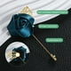 thumbnail image 2 of Uxcell 24-Pack Insignias de Flor para Hombres, Pin de Rosa Hoja Dorada para Boutonnieres de Novio para Boda/Bailes/Fiestas [Índigo], 2 of 7